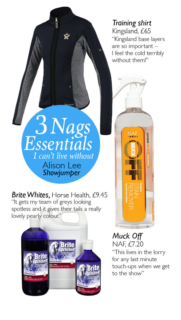 3 Nags Essentials: Alison Lee, showjumper