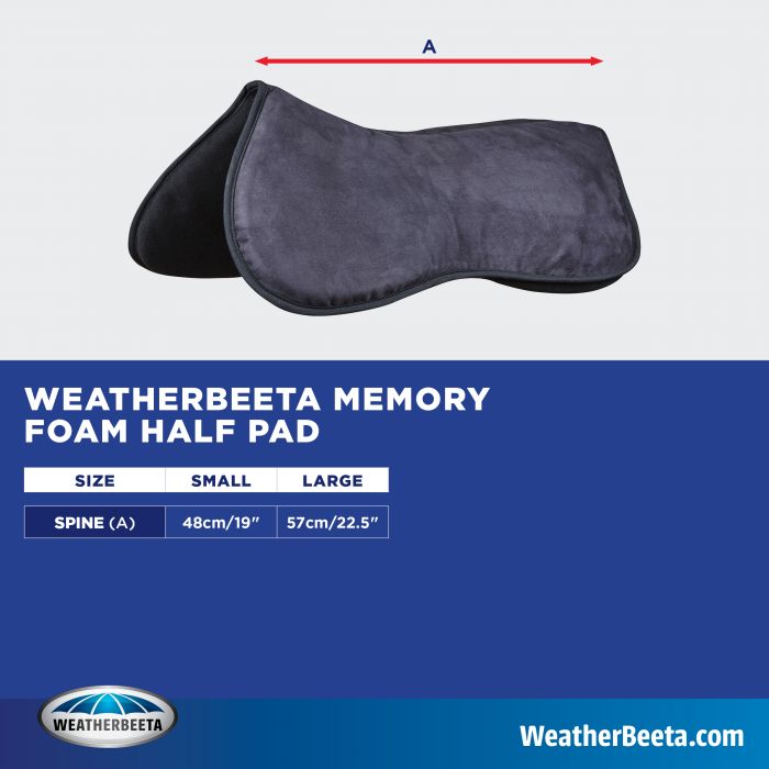 Weatherbeeta Memory Foam Shimmable Half Pad - Nags Essentials