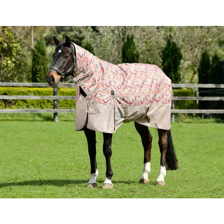 Weatherbeeta Comfitec Essential Combo Medium Turnout Rug (220g) Dachshund Print