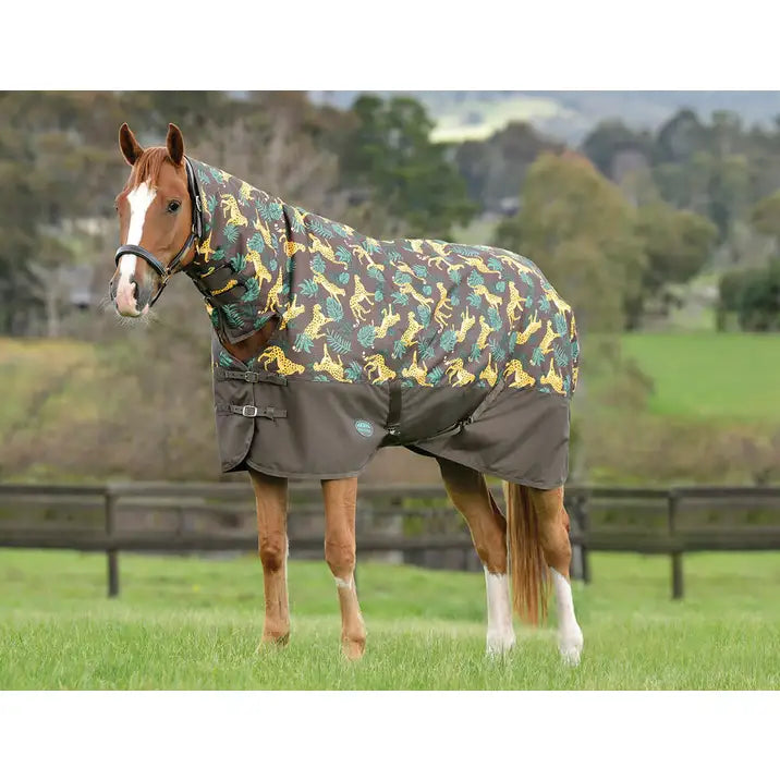 Weatherbeeta Comfitec Tyro Combo Medium Turnout Rug (200g) Jungle Print