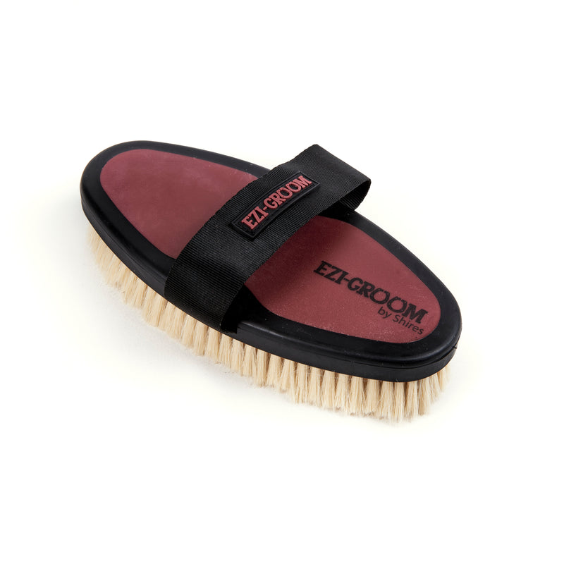 EZI-GROOM Grip Body Brush with Goat Hair