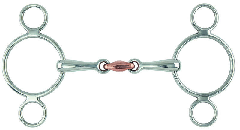 Two Ring Copper Lozenge Gag Bit - Nags Essentials