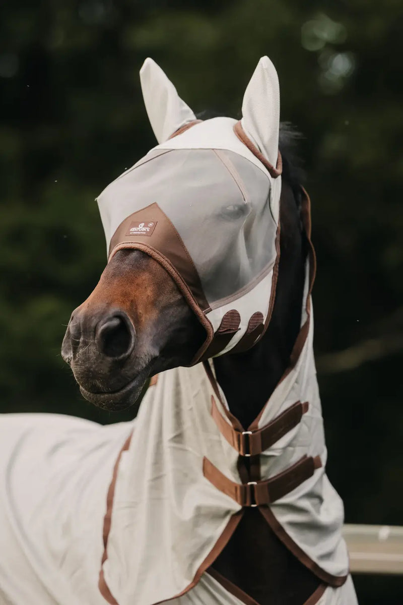 Kentucky Horsewear Fly Mask Classic With Ears – Silver