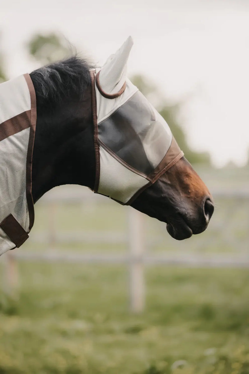 Kentucky Horsewear Fly Mask Classic With Ears – Silver