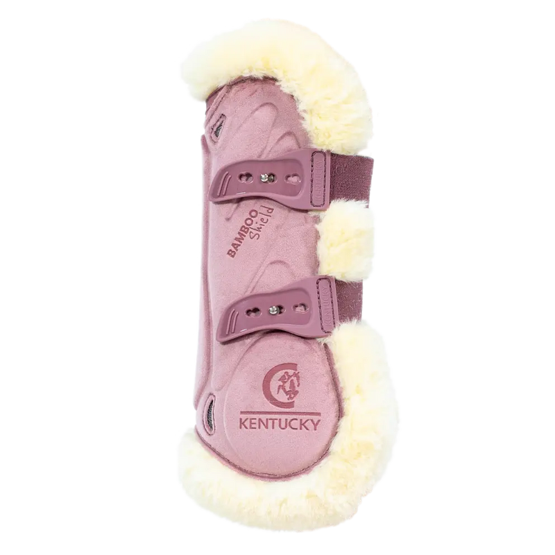 Kentucky Vegan Sheepskin Tendon Boots Bamboo Elastic Velvet – Old Rose