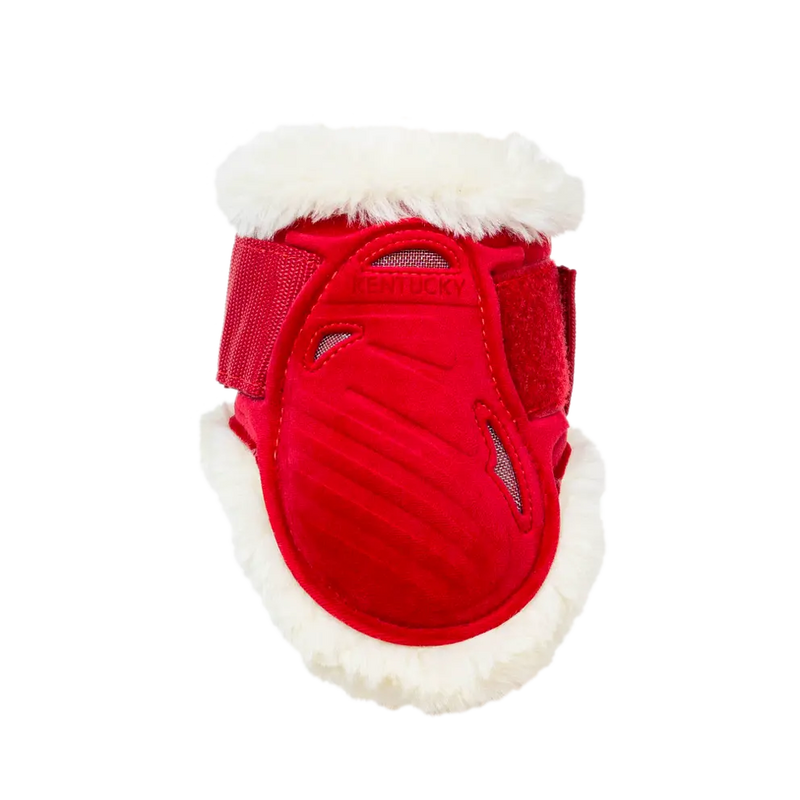 Kentucky Horsewear Vegan Sheepskin Young Horse Fetlock Boots Velvet – Red