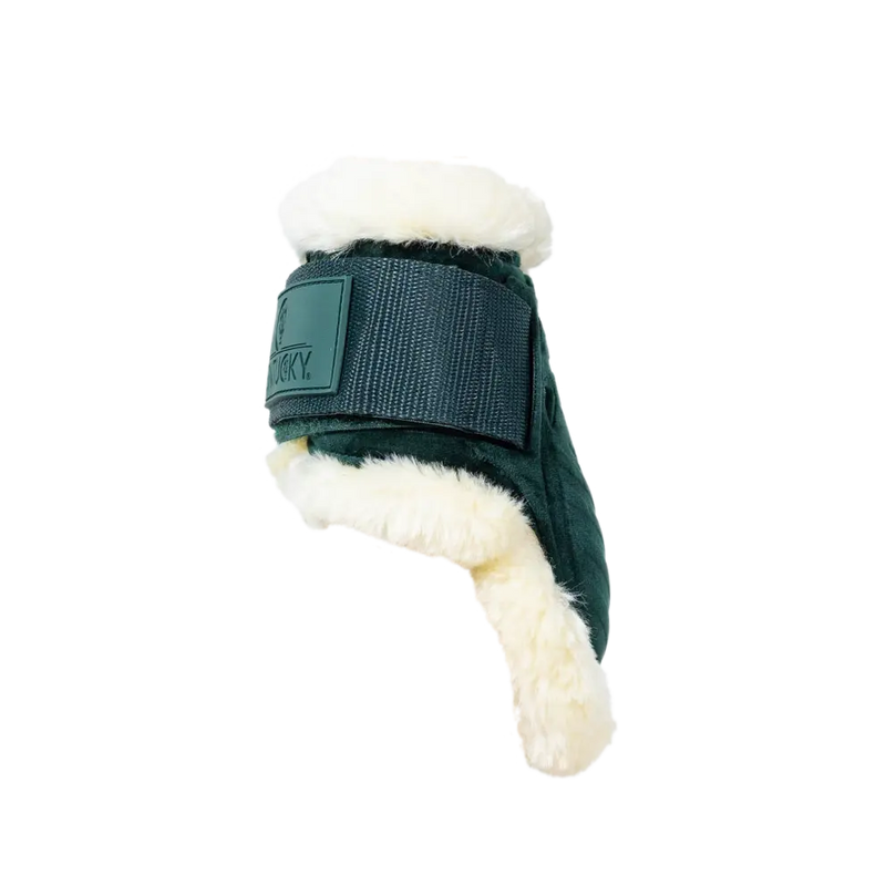 Kentucky Horsewear Vegan Sheepskin Young Horse Fetlock Boots Velvet – Dark Green