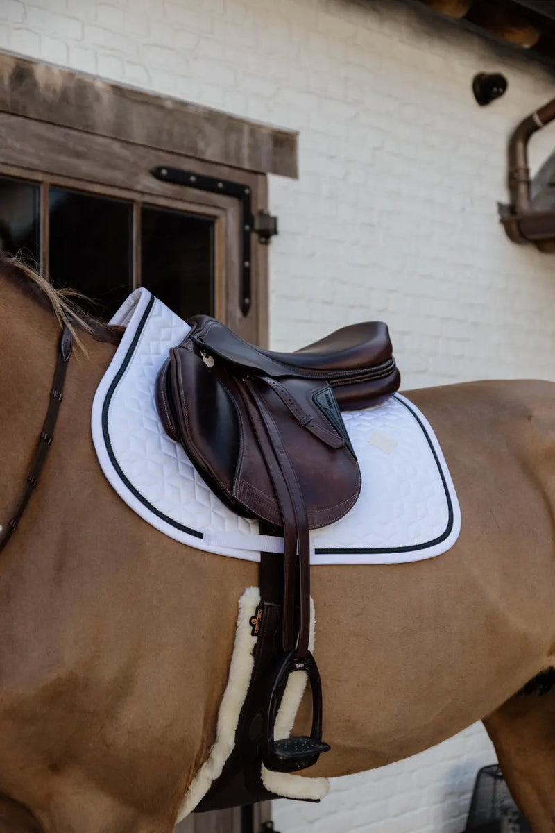 Kentucky Horsewear Glitter Rope Showjumping Saddle Pad White/Black