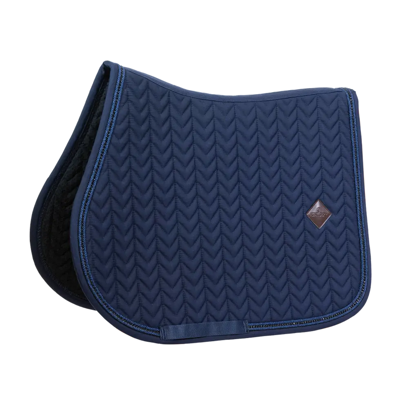 Kentucky Horsewear Jumping Saddle Pad Metal Chain Navy