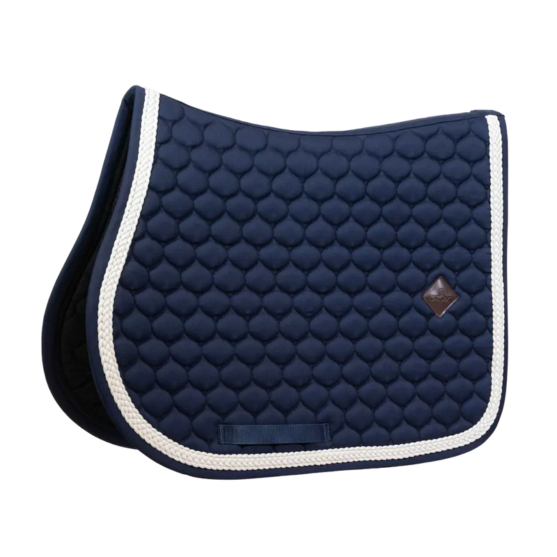 Kentucky Horsewear Plaited Cord Saddle Pad Jumping  Navy