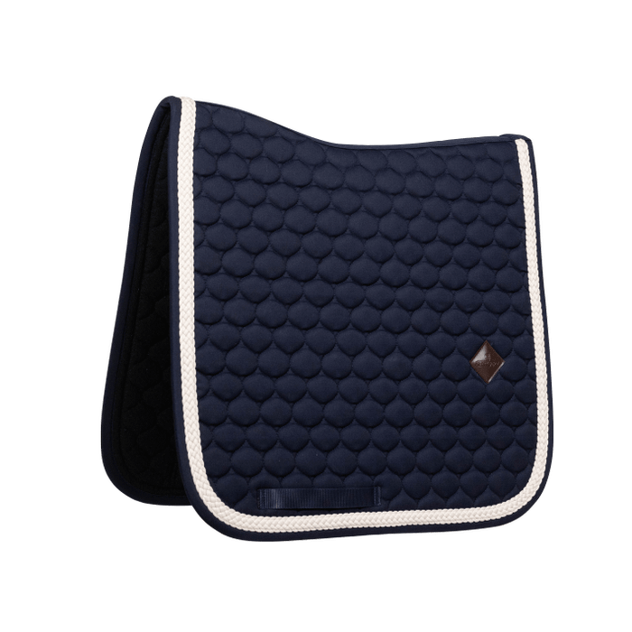 Kentucky Horsewear Plaited Cord Dressage Saddle Pad - Navy