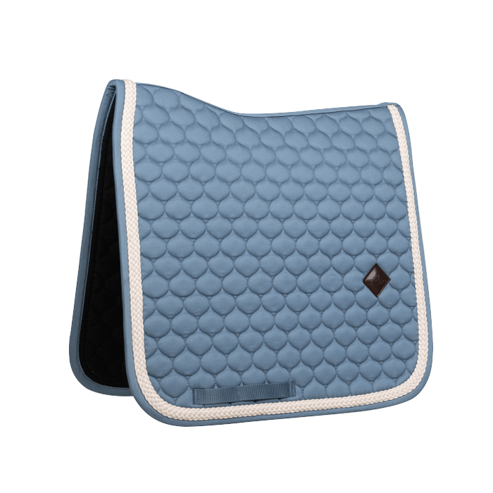 Kentucky Horsewear Plaited Cord Dressage Saddle Pad - Light Blue