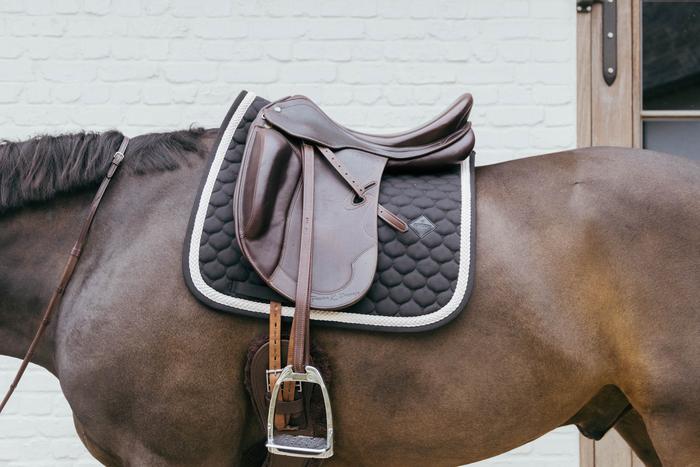 Kentucky Horsewear Plaited Cord Dressage Saddle Pad - Black