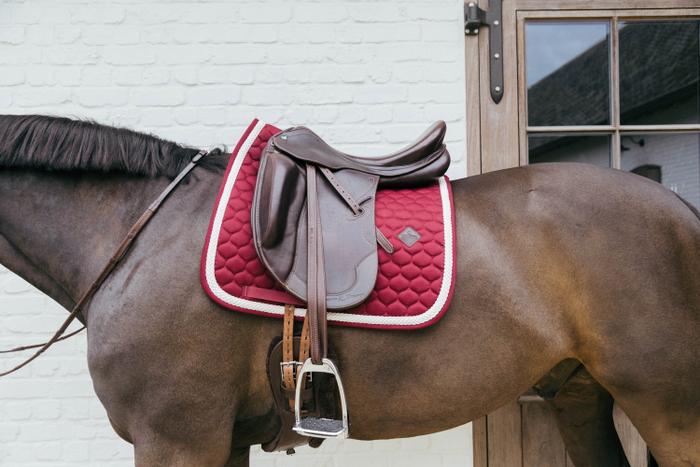 Kentucky Horsewear Plaited Cord Dressage Saddle Pad - Bordeaux