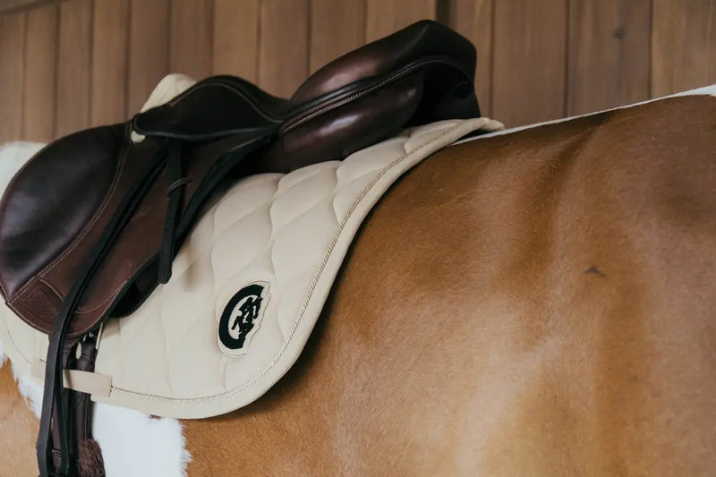 Kentucky Horsewear Show Jumping Saddle Pad Wave 3D Logo Beige