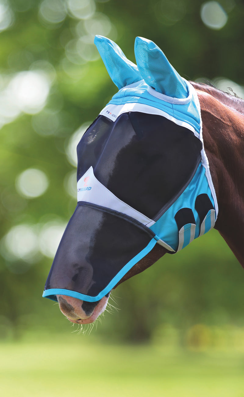 FlyGuard Pro Fine Mesh Fly Mask with Ears & Nose