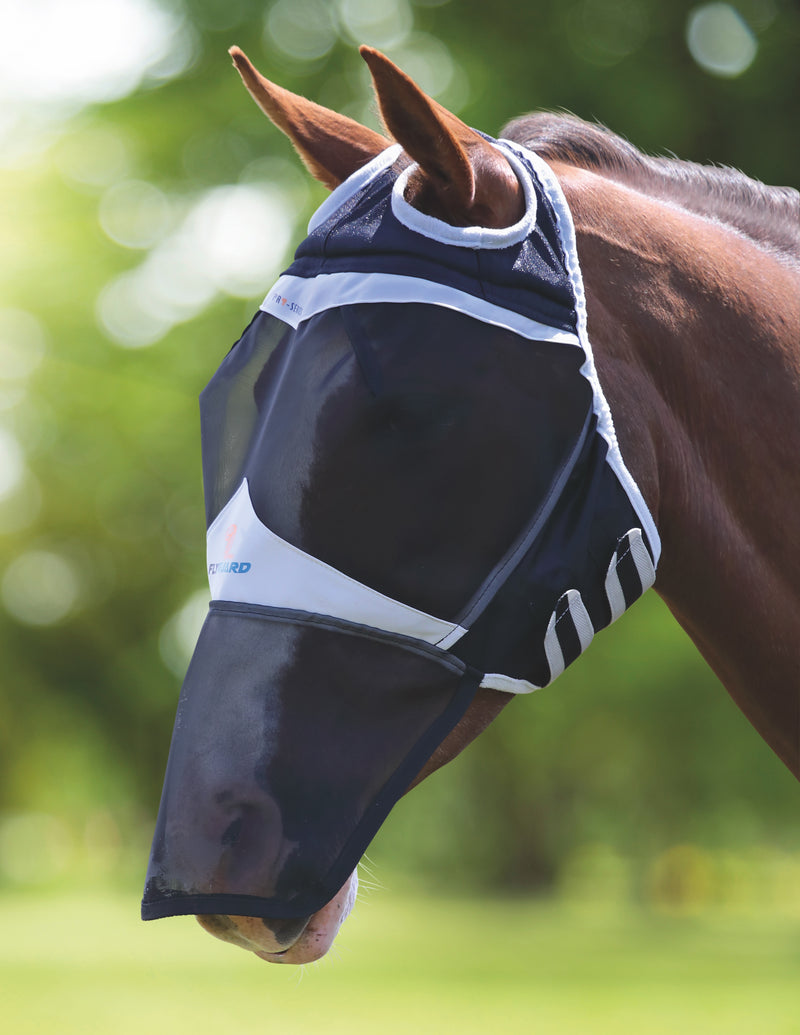 FlyGuard Pro Fine Mesh Fly Mask With Ear Hole & Nose