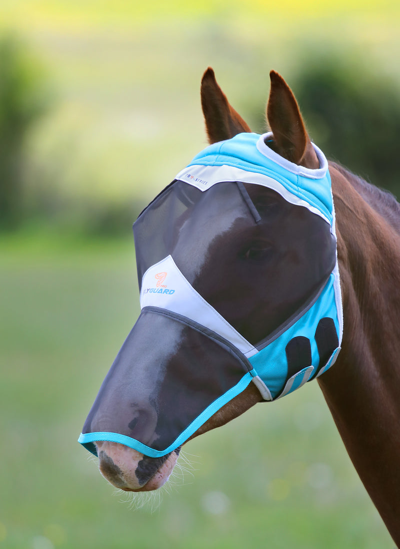 FlyGuard Pro Fine Mesh Fly Mask With Ear Hole & Nose