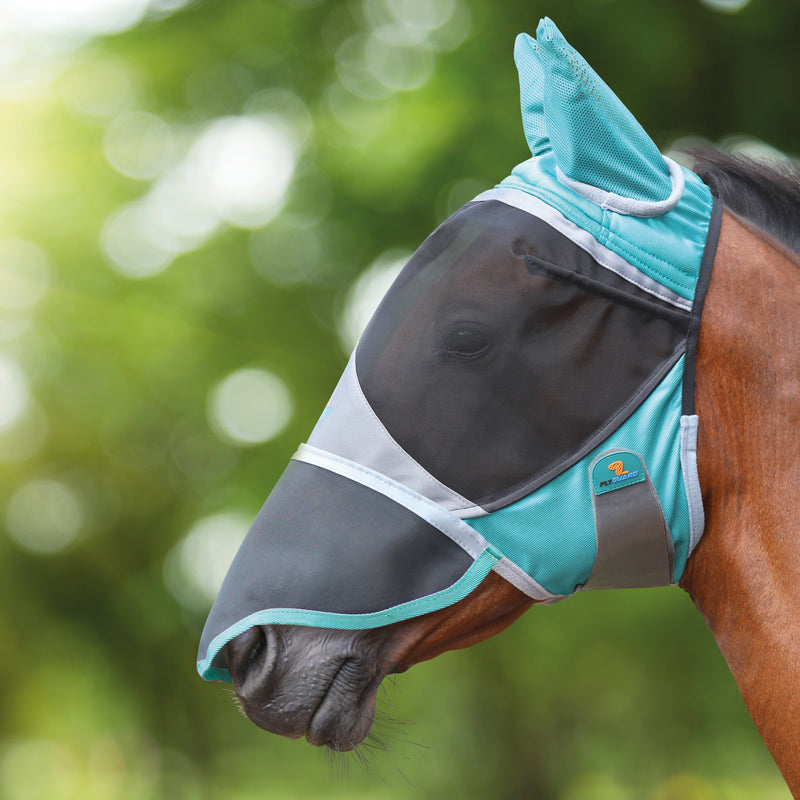 FlyGuard Pro Deluxe Fly Mask With Ears & Nose