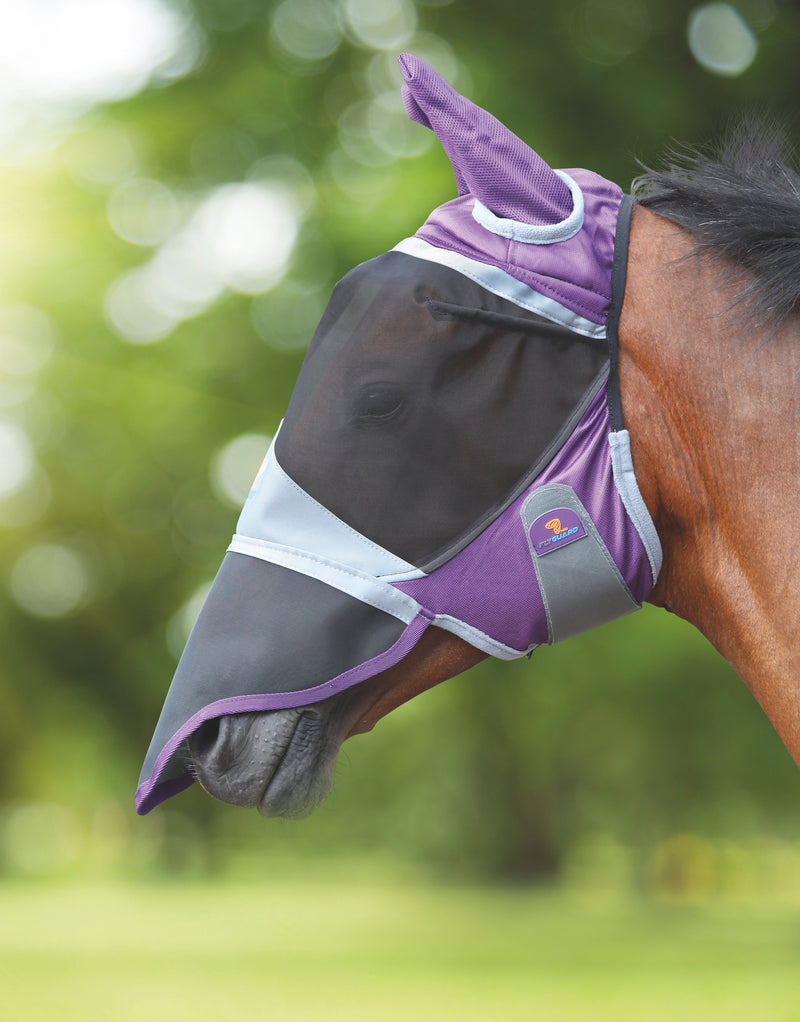 FlyGuard Pro Deluxe Fly Mask With Ears & Nose