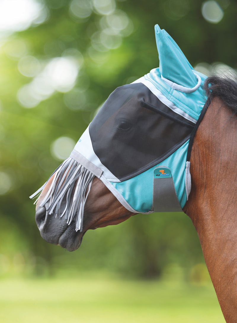 FlyGuard Pro Deluxe Fly Mask with Nose Fringe