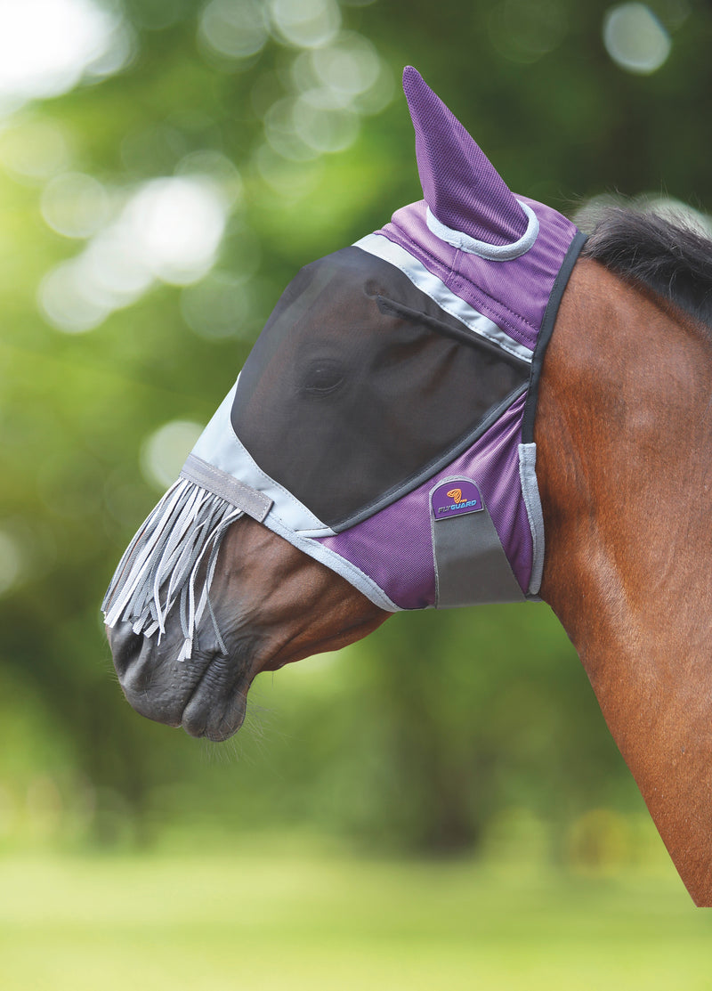 FlyGuard Pro Deluxe Fly Mask with Nose Fringe