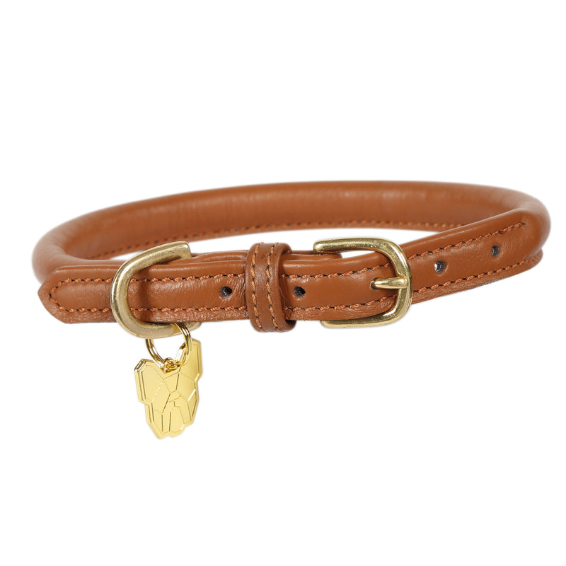 Digby & Fox Rolled Leather Dog Collar