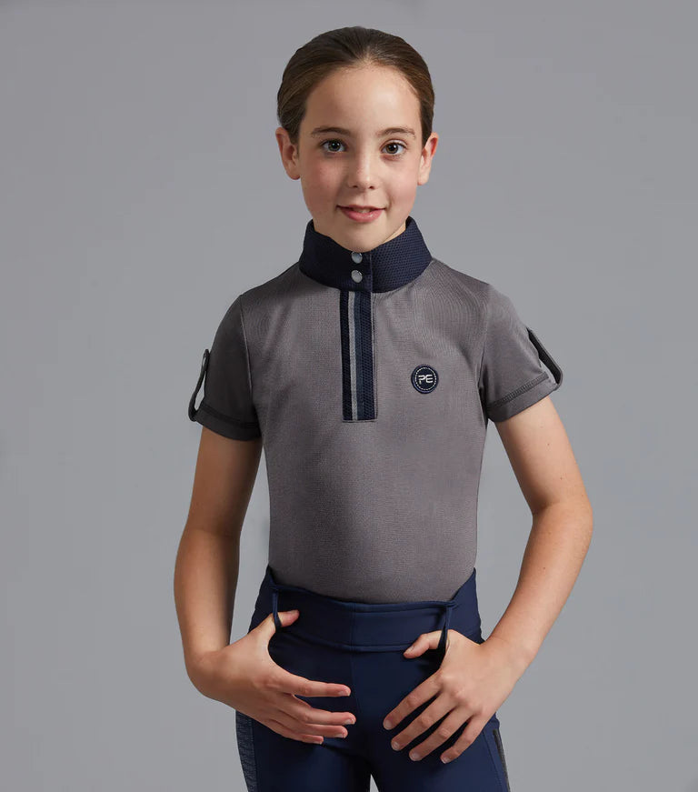 Premier Equine Mini Amia Girl's Technical Short Sleeve Riding Top