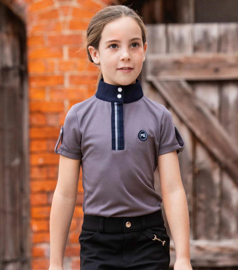 Premier Equine Mini Amia Girl's Technical Short Sleeve Riding Top