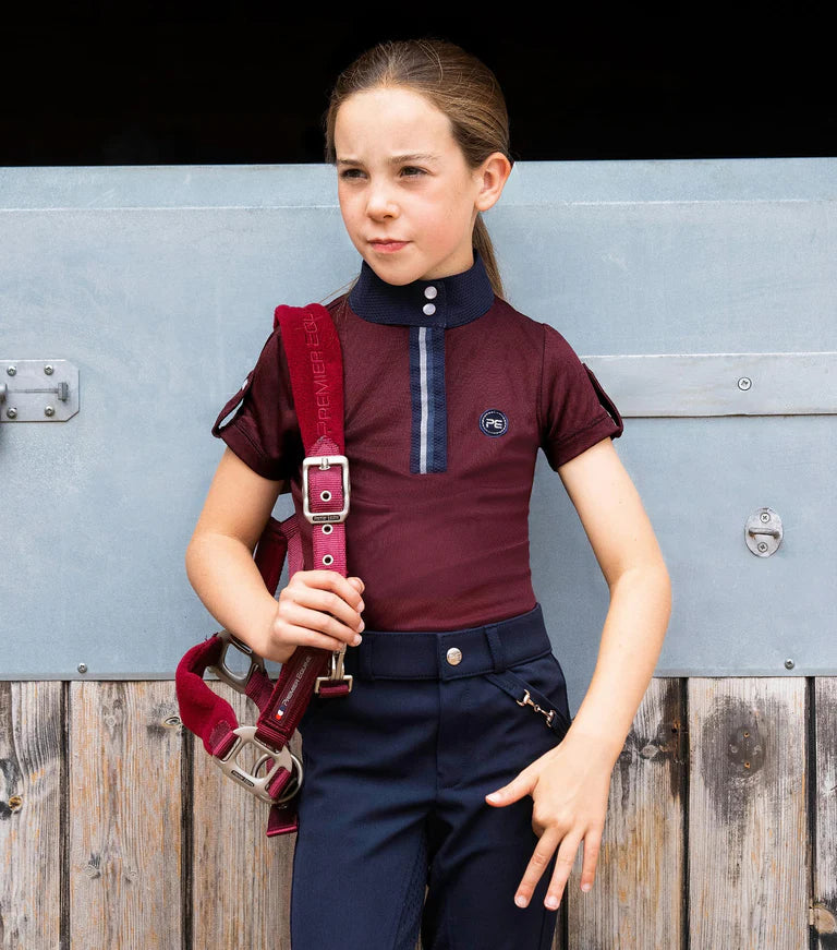 Premier Equine Mini Amia Girl's Technical Short Sleeve Riding Top