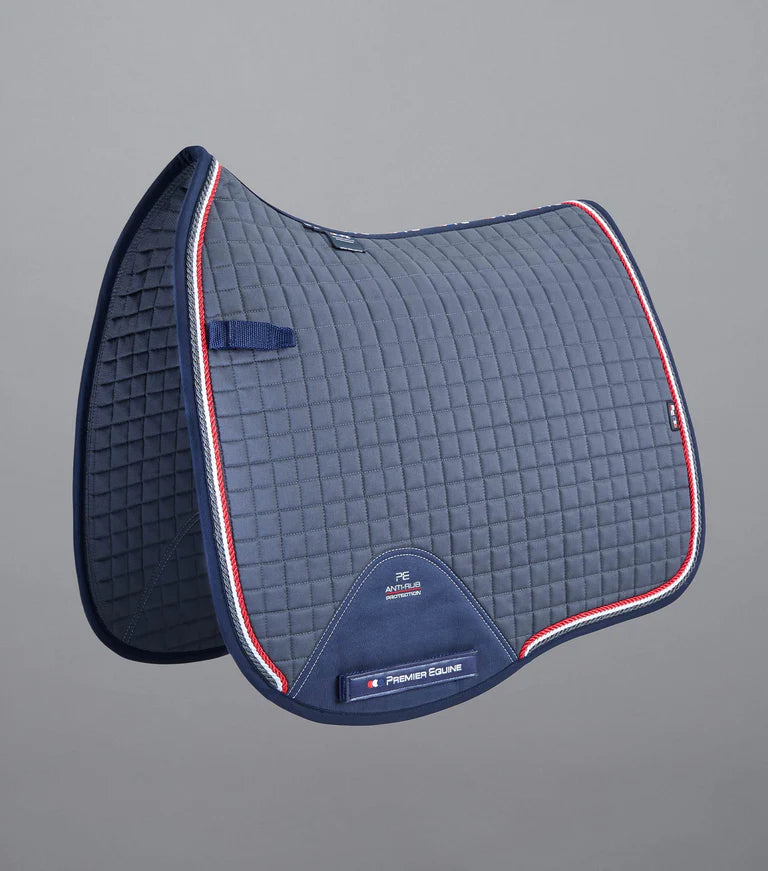 Premier Equine Close Contact European Cotton Saddlepad Dressage Square