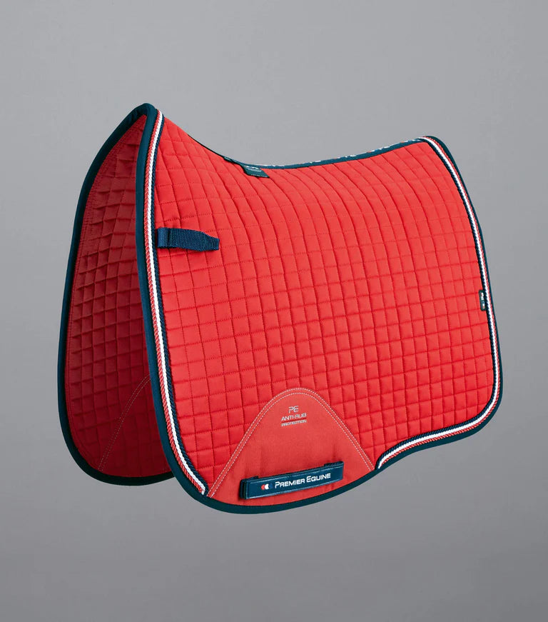 Premier Equine Close Contact European Cotton Saddlepad Dressage Square