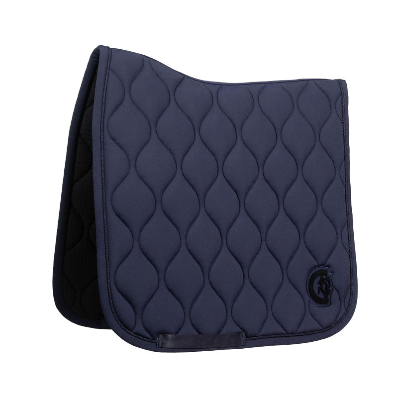 Kentucky Horsewear Dressage Saddle Pad Wave 3D Logo Navy