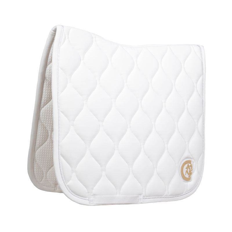 Kentucky Horsewear Dressage Saddle Pad Wave 3D Logo White