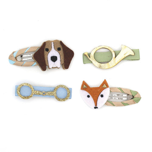 Fox & Hounds Luxury Hair Clips - Set Of 4