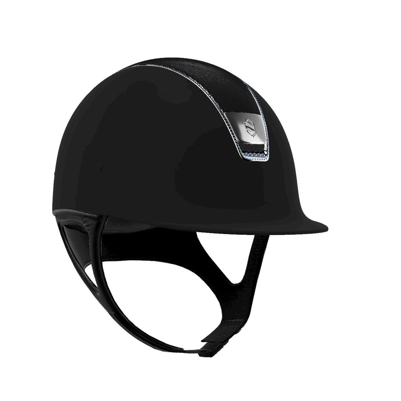 Samshield ShadowMatt 1.0 Black with Shimmer Top and a Chrome Trim with Full Crystal