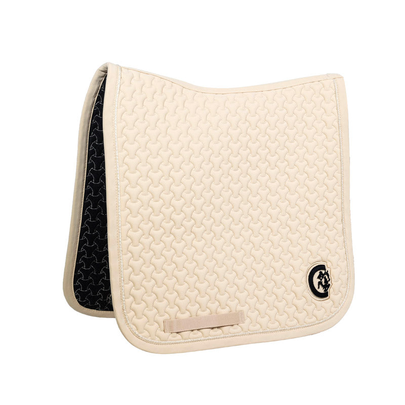 Kentucky Dressage Saddle Pad Plaited 3D Logo – Beige