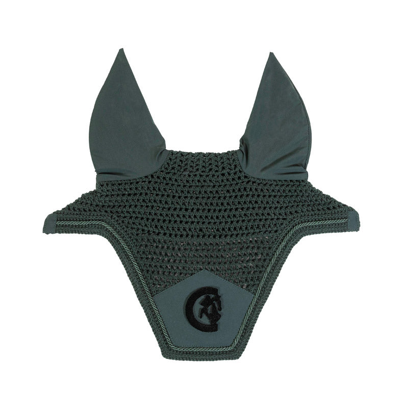 Kentucky Horsewear Soundless Fly Veil Wellington 3D Logo – Pine Green