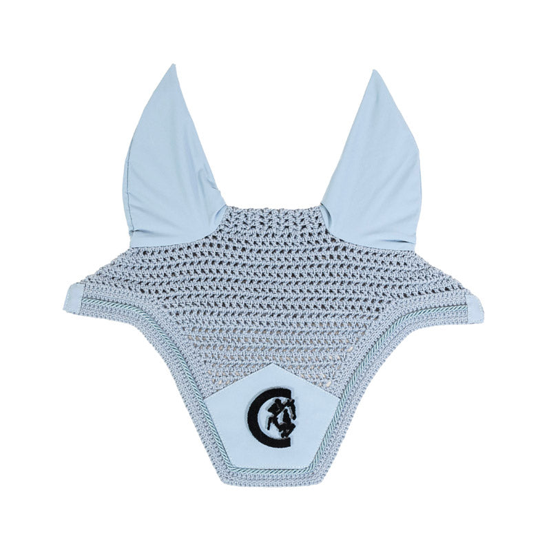 Kentucky Horsewear Soundless Fly Veil Wellington 3D Logo – Light Blue