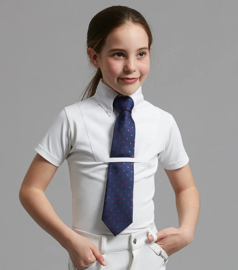 Premier Equine Luciana Girls Short Sleeve Tie Shirt