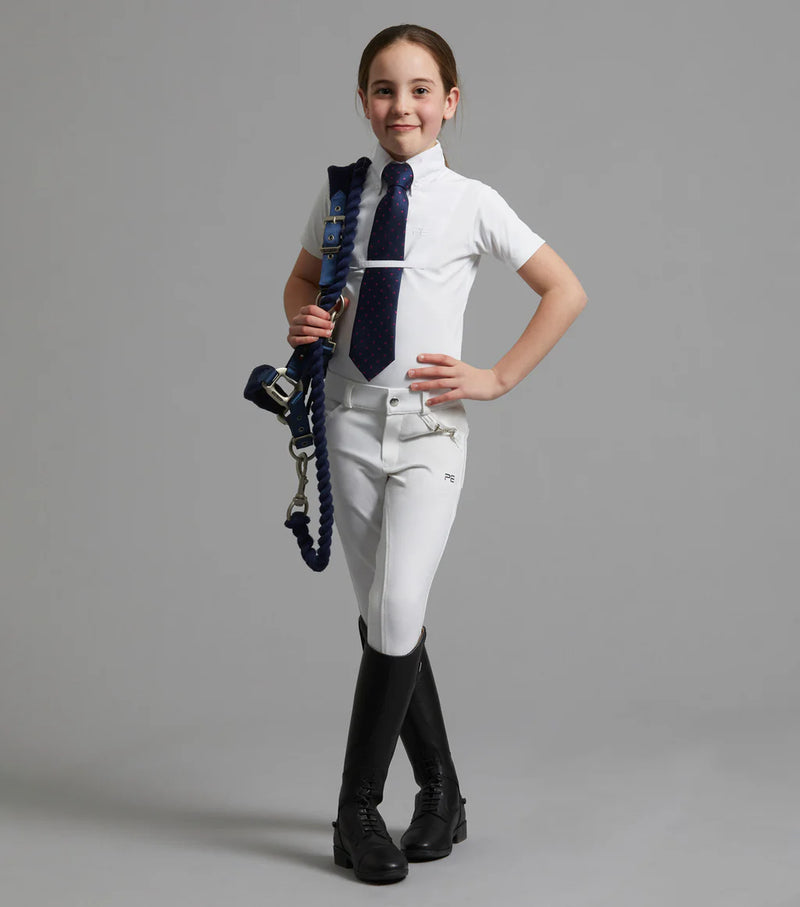 Premier Equine Luciana Girls Short Sleeve Tie Shirt