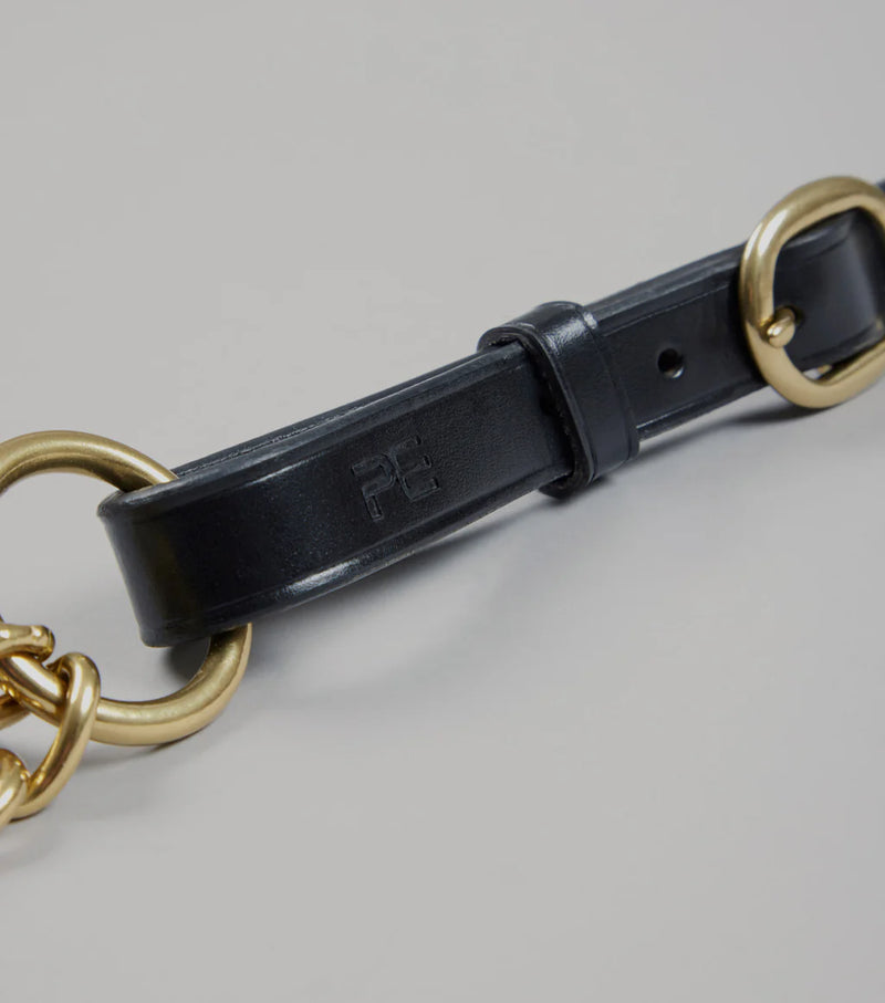 Premier Equine Leather Lead Rein with Chain Coupling