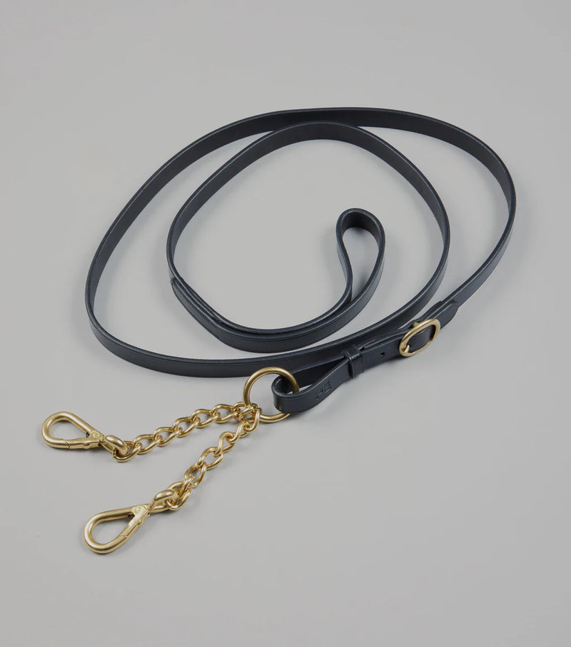 Premier Equine Leather Lead Rein with Chain Coupling