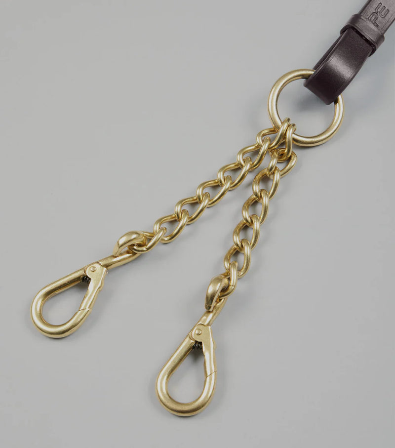 Premier Equine Leather Lead Rein with Chain Coupling