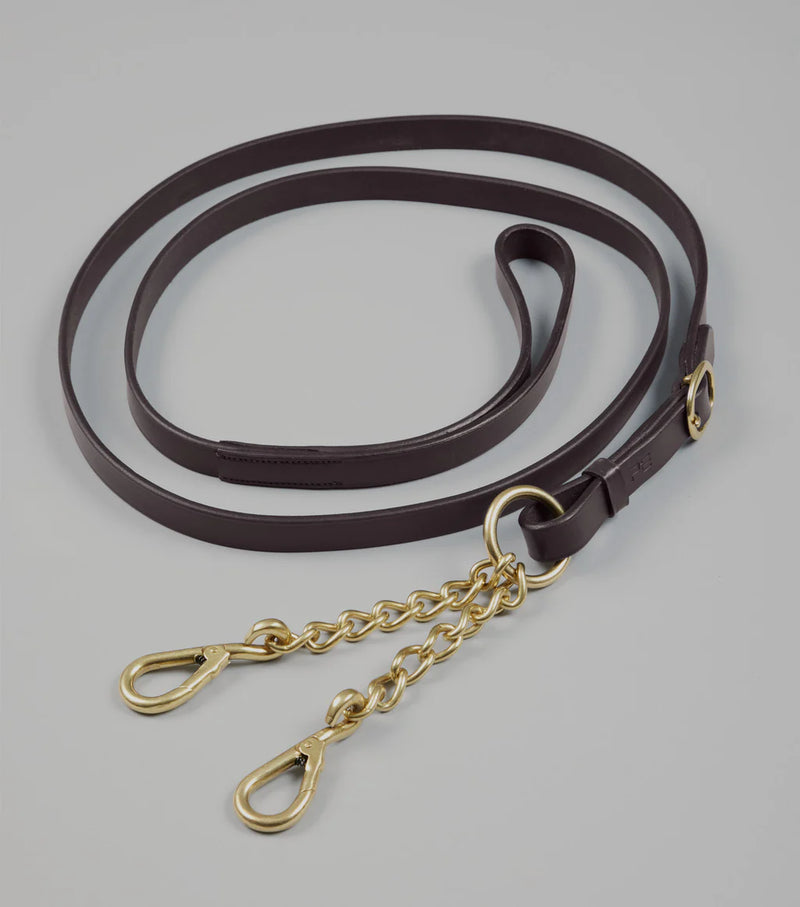 Premier Equine Leather Lead Rein with Chain Coupling