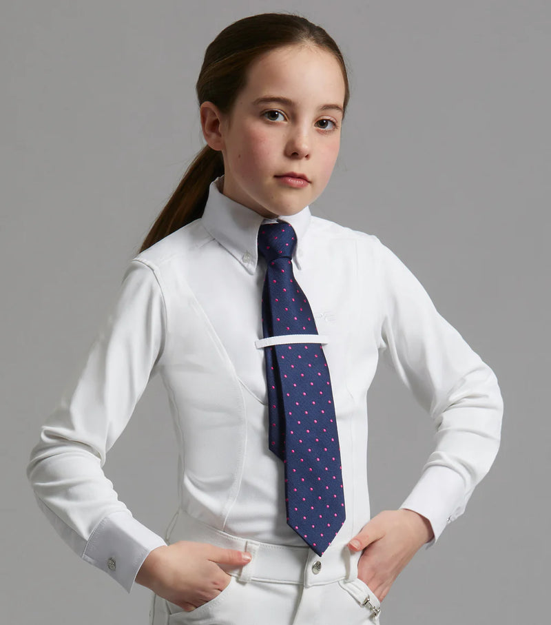 Premier Equine Tessa Girls Long Sleeve Tie Shirt