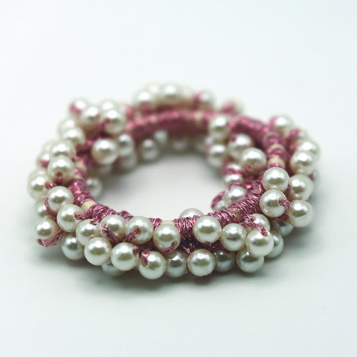 Pearl Beaded Scrunchie