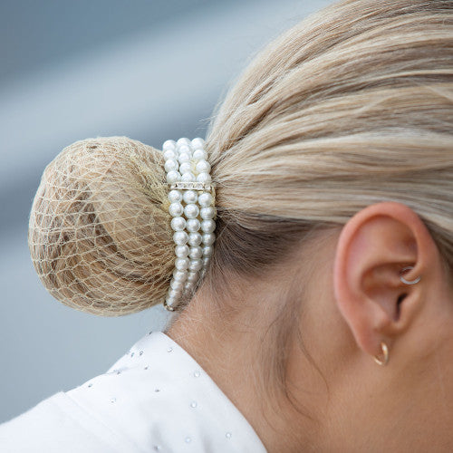 Triple Pearl Bun Ring Scrunchie