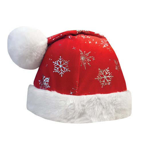 Santa Glitter Snowflake Hat Silk