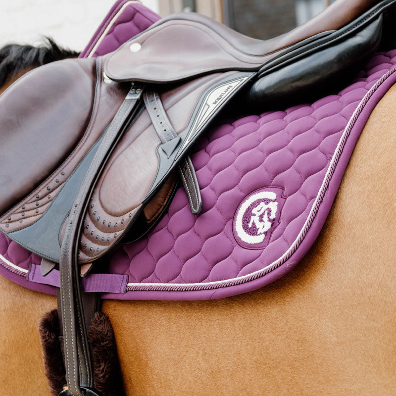 Kentucky Horsewear Saddle Pad Onion Quilt 3D Logo Showjump Purple